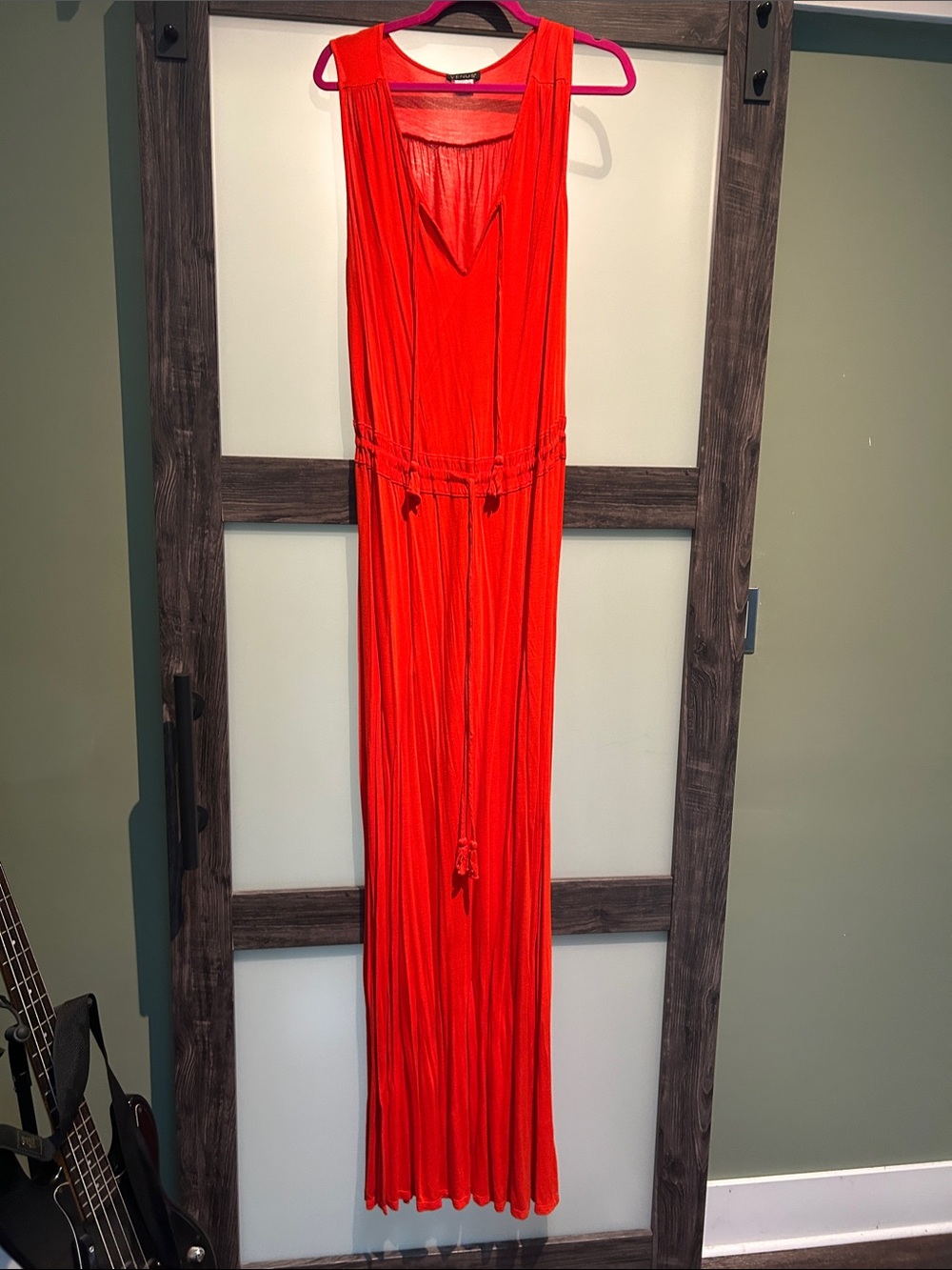 Bright orange Sleeveless Maxi Dress